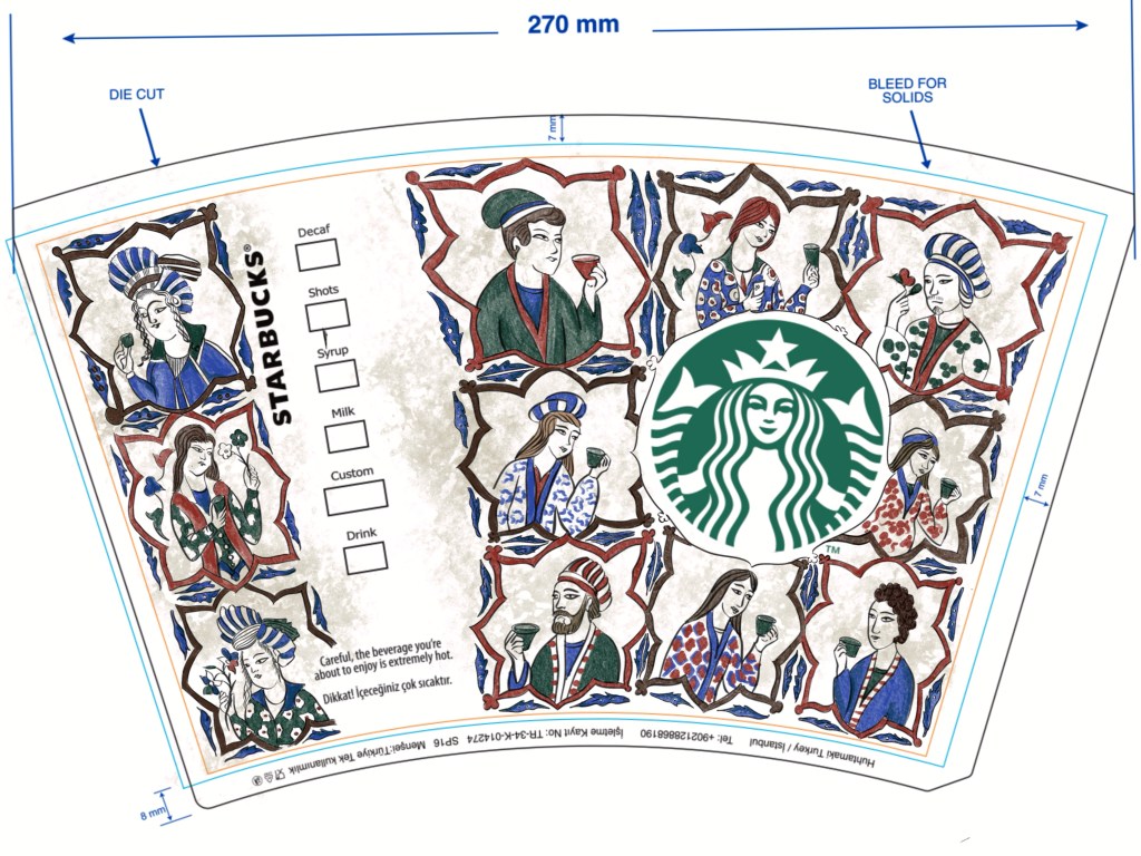 Starbuck Geleneksel çizim tasarımı 